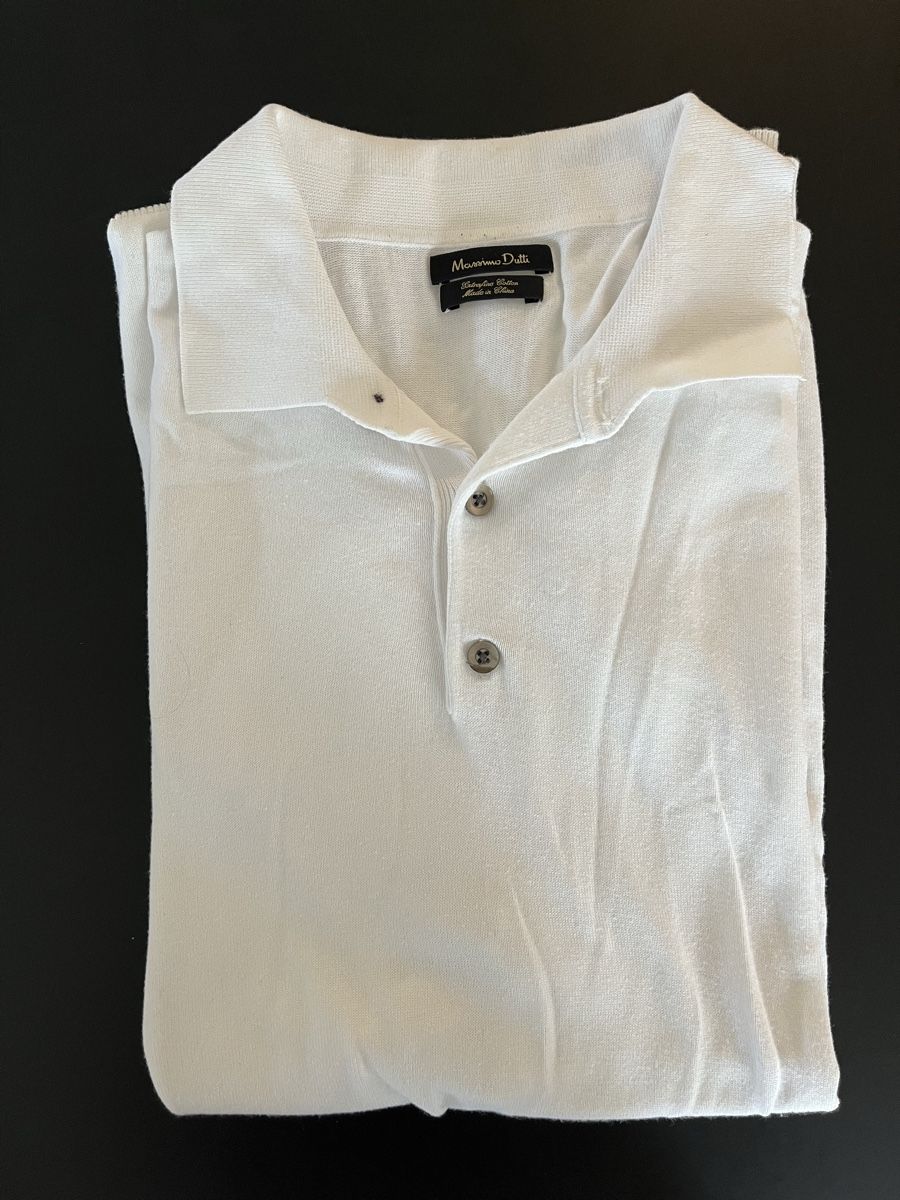 Massimo Dutti Magliette Polo: Poloshirt, weiss, Gr. M, Massimo Dutti – Usato da St. Gallen venduto da Gloom22