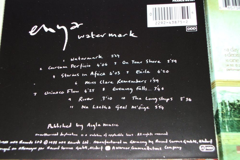 CD: ENYA - 4CD's - Amarantine, Watermark, Memory of Trees & – Usato da Unterbäch venduto da hiliq 4