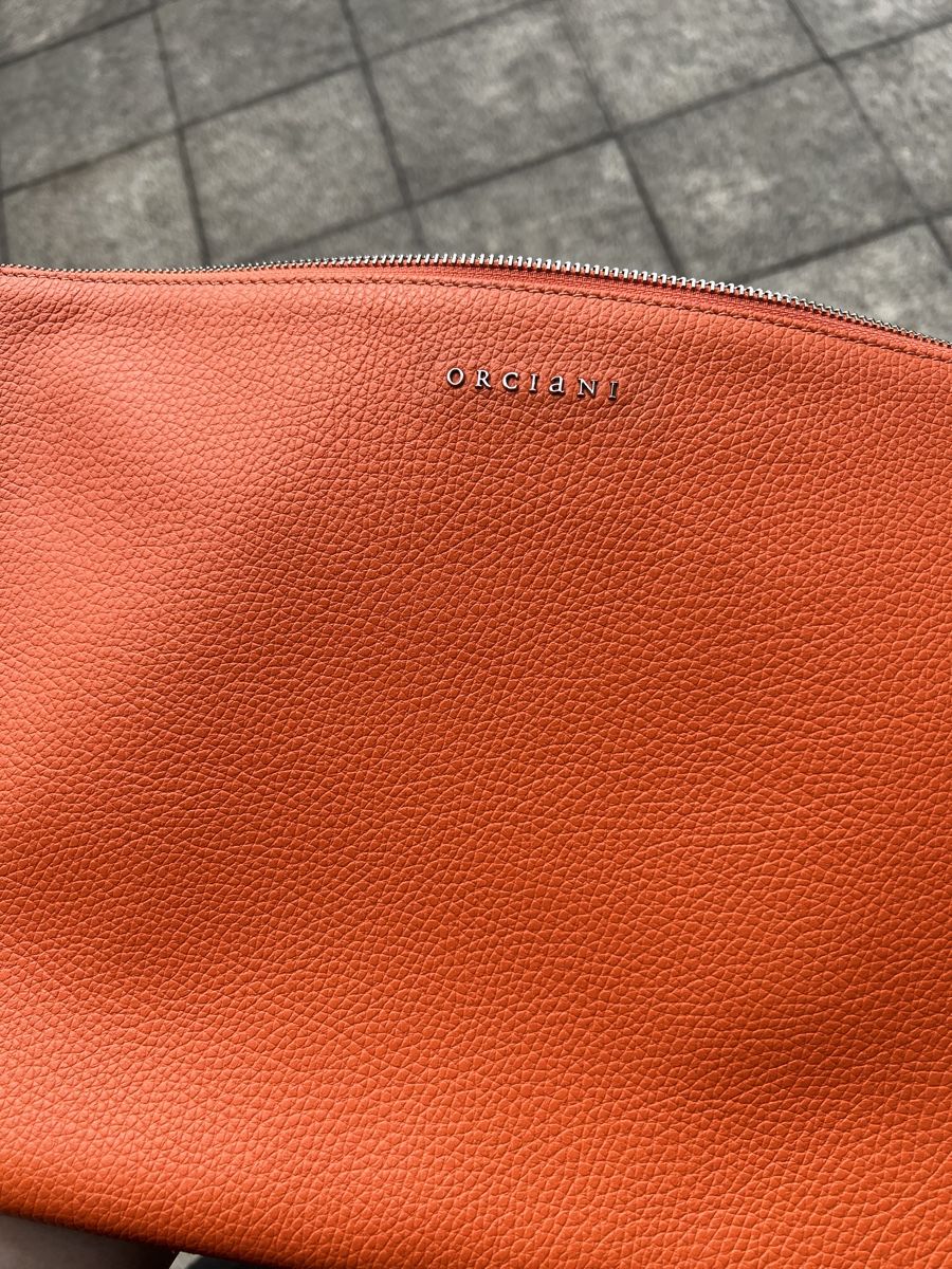 Orciani Borse: Orciani Clutch aus Leder, Orange, NEU – Nuovo (secondo la descrizione) da Derendingen venduto da MDPshopandmore 1