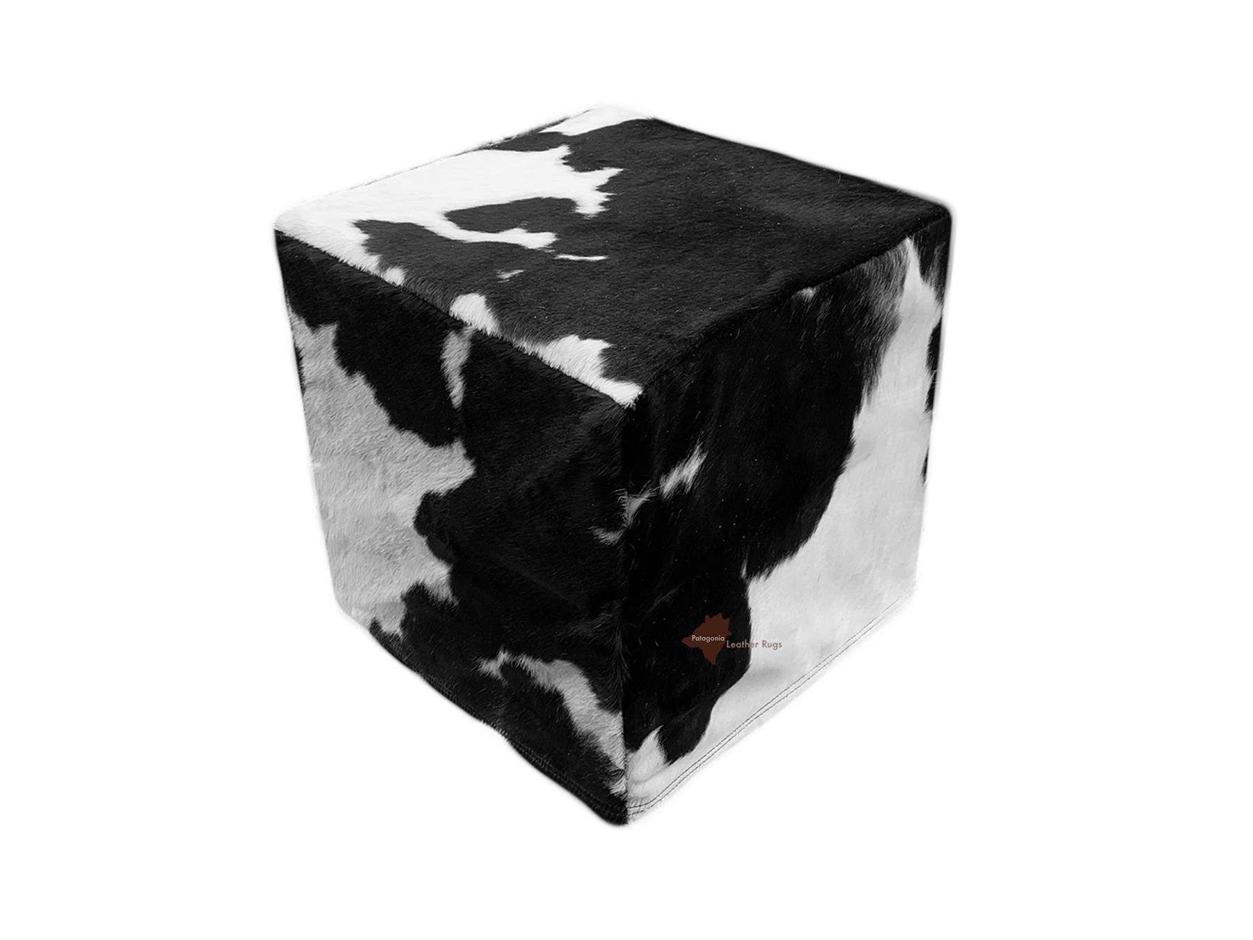 Sgabelli: Kuhfell Hocker Black/White – Nuovo e nell'imballaggio originale da Arbedo venduto da patagonialeatherrugs 3