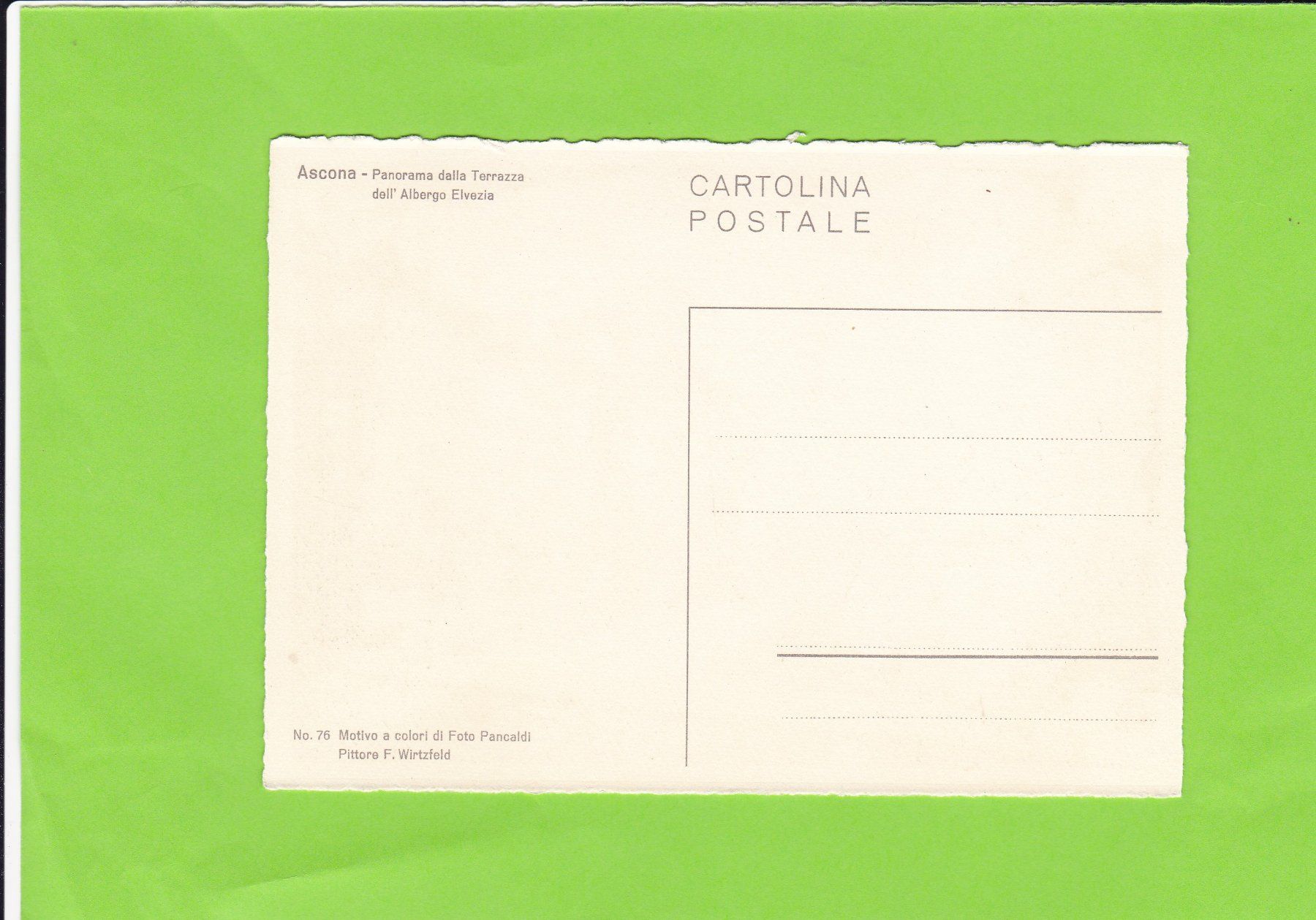 Cartoline postali: Ascona-Panorama dalla Terazza – Usato da St. Peterzell venduto da neckertal 1