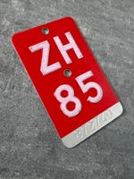 Velonummer Kanton Zürich – Jahrgang 1985 – Sammlerstück