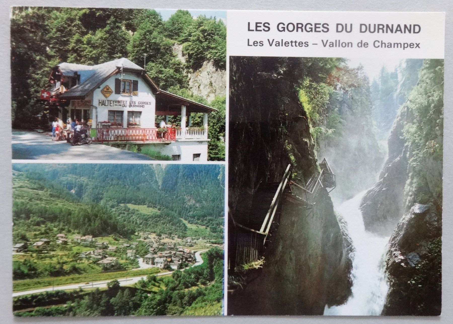 Cartes postales: Les Gorges du Durnand, Les Valettes, Vallon de Champex – D'occasion à Fétigny par Billy2miny