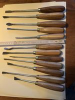 Set 12 Stück Schnitzmesser, Drechseleisen, Holzbearbeitung