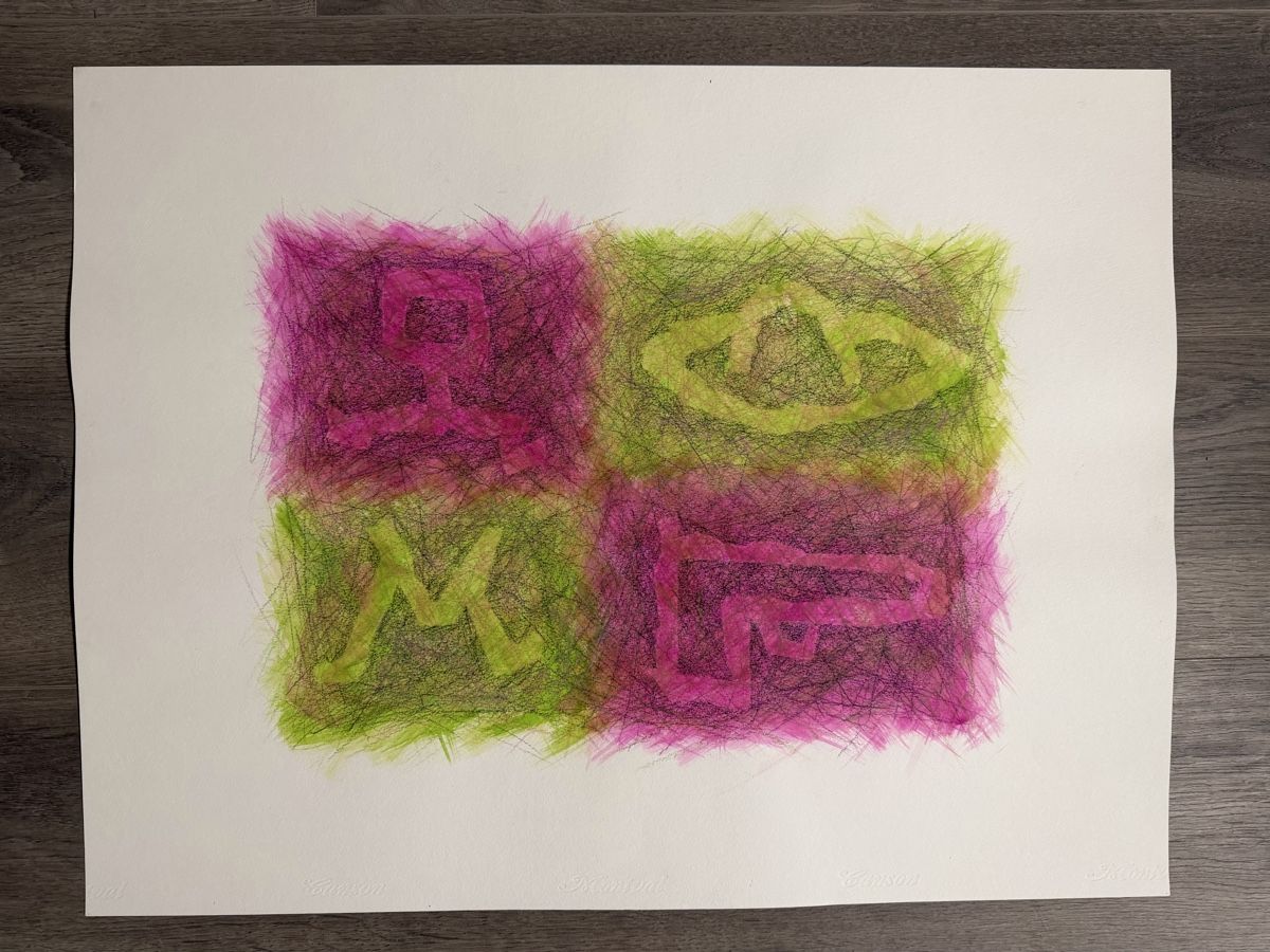 Poster & Bilder: Abstrakte Kunst - Original auf Papier – Gebraucht aus Gunten von starfish3
