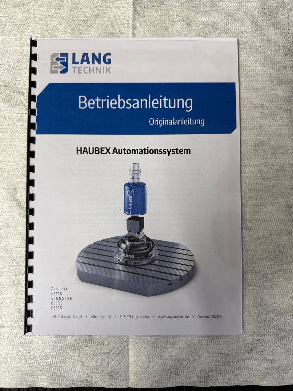 Tutti gli attrezzi: Zentrumspanner Schraubstock Lang Technik Haubex CNC Maschine – Nuovo e nell'imballaggio originale da Titterten venduto da WalliserEngineering 8