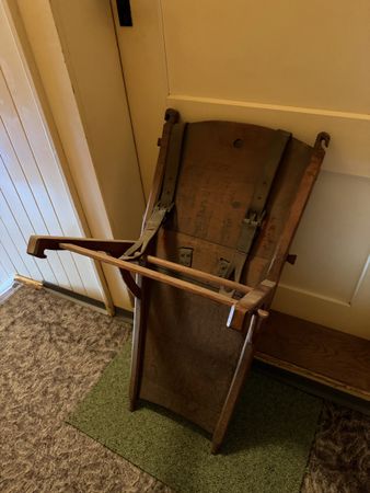 Antikes Schweizer Tragräf Räf Reff Rückentrage Holz