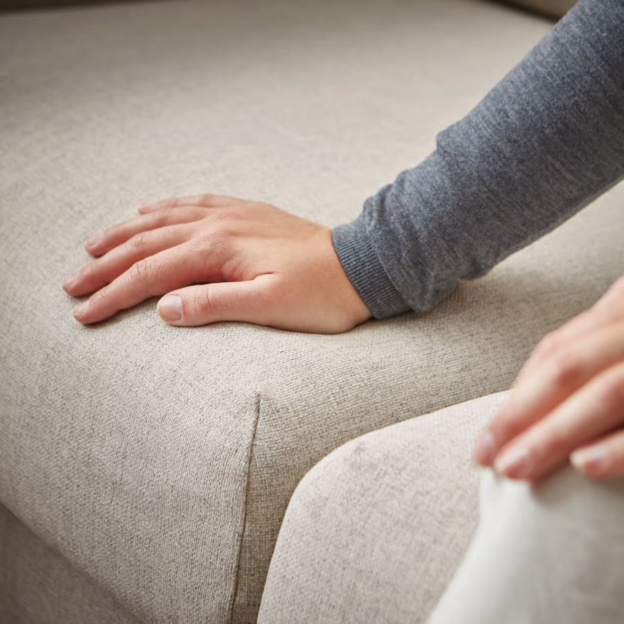 Sofas: IKEA VIMLE 3er-Bettsofa + Hocker, Gunnared beige  – Neu (gemäss Beschreibung) aus Rüschlikon von del_f9xw 5