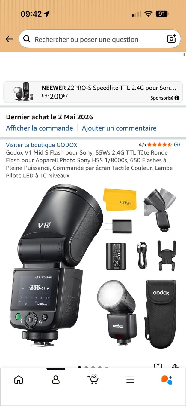 Godox Flash: Flash Godox V1mid S pour Sony – Nuovo (secondo la descrizione) da Lausanne venduto da gio_qwg7 1