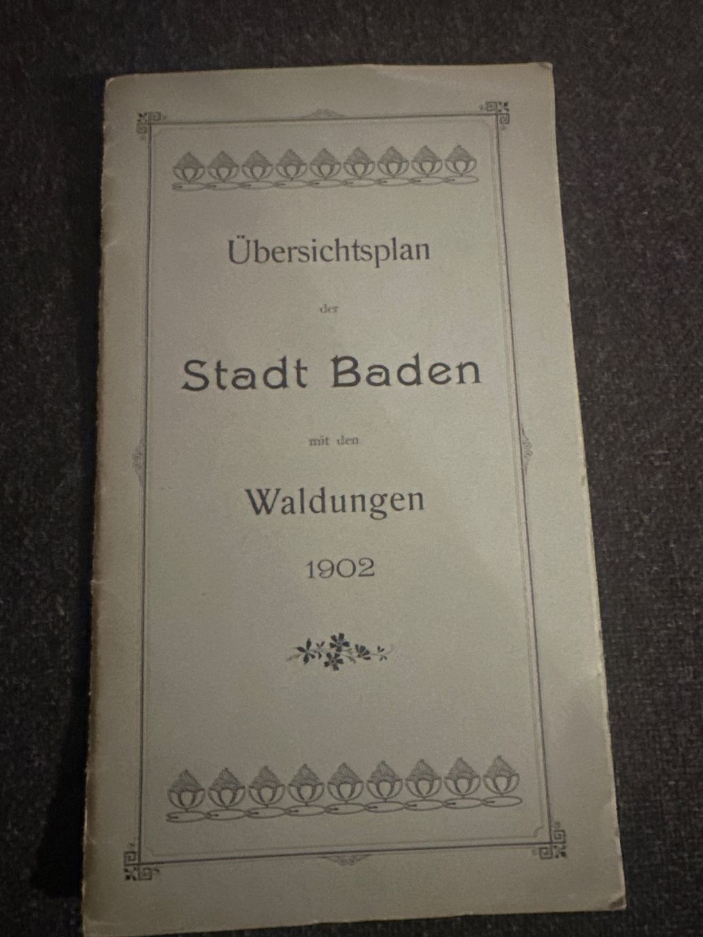 Cartes géographiques & atlas: Baden Stadtkarte 1902 – D'occasion à Wettingen par Phibras 2