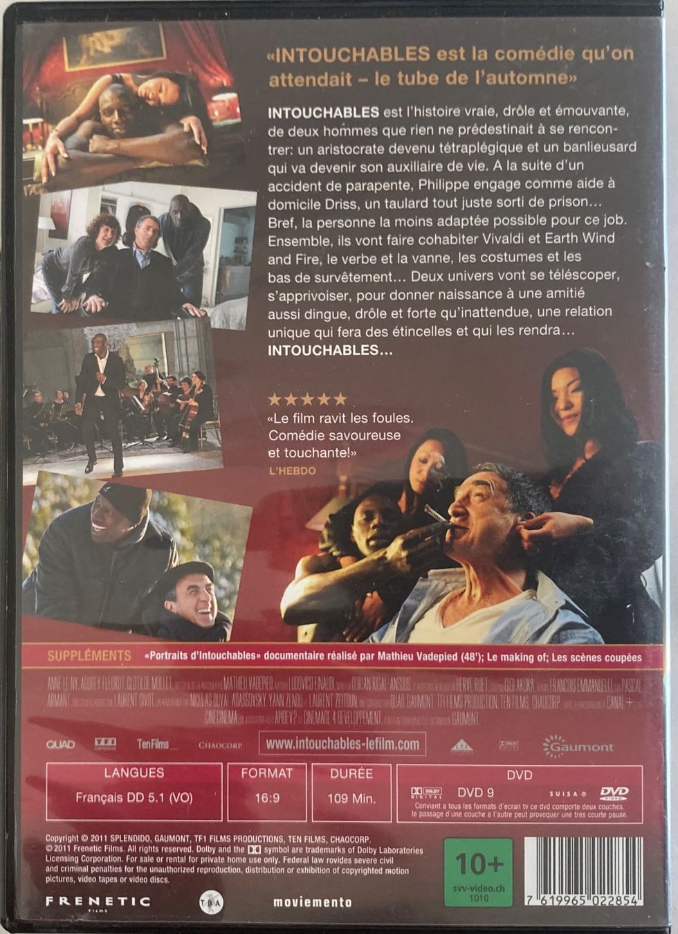 Tutti i DVDs: FRANÇOIS CLUZET / OMAR SY - INTOUCHABLES – Usato da Poliez-Pittet venduto da Newtown-Records 1
