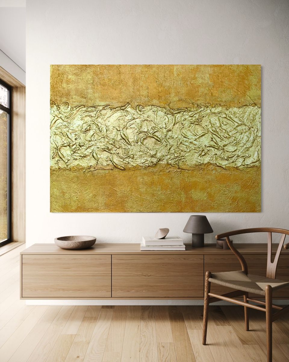Gemälde: „Gold Reflections"#19 – Neu und originalverpackt aus Uznach von Spillmannkunst43 3