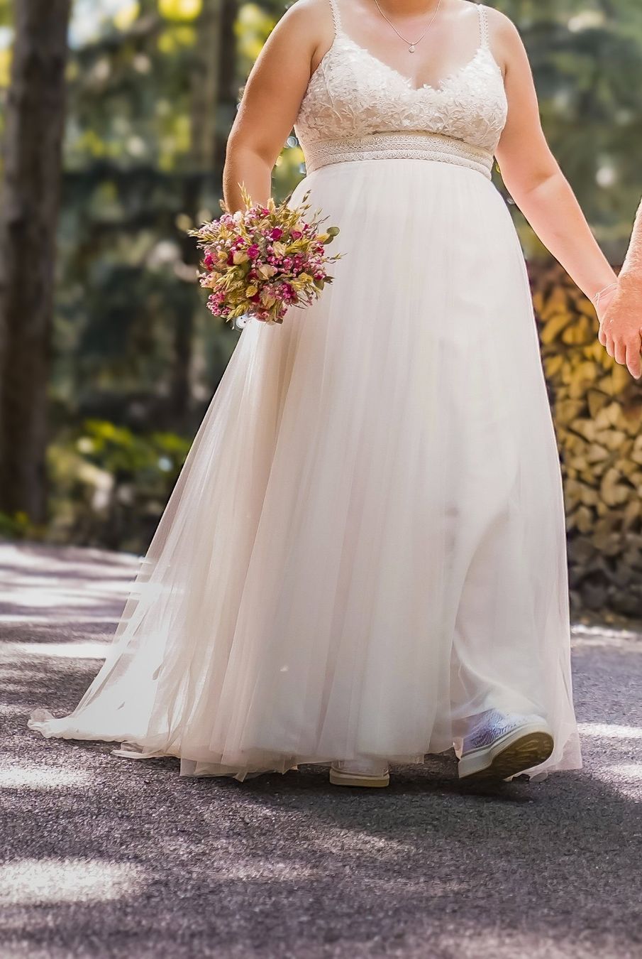 Vestiti: Secondhand Brautkleid, Grösse 42-44 – Usato da Brunnen venduto da Herzig-Brautmode 1