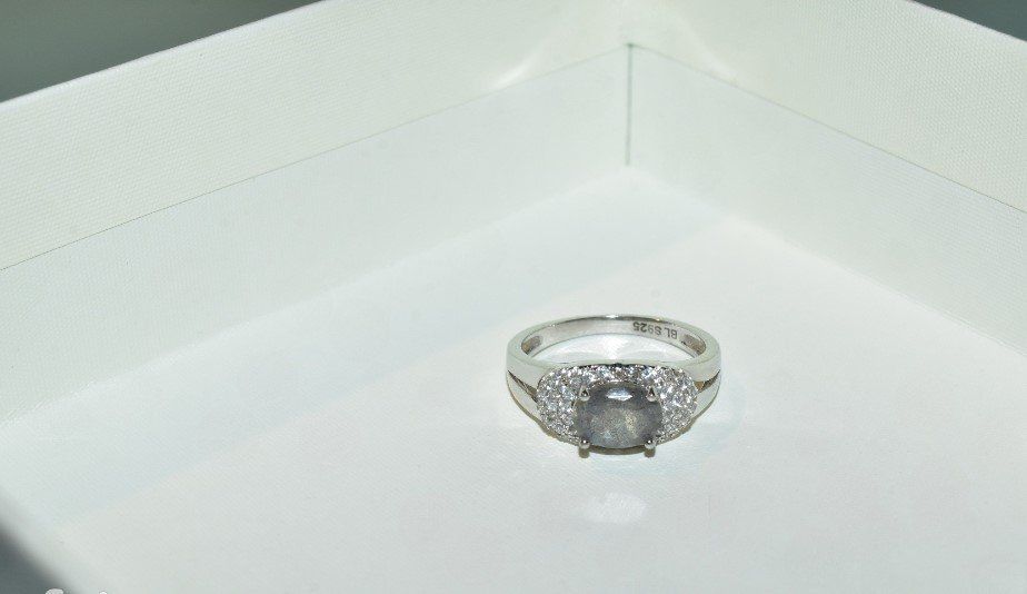 Ringe: Silberring 925 mit Labradorit und Zirkonia Gr. 54 – Neu und originalverpackt aus Laufen von flowerfan 2