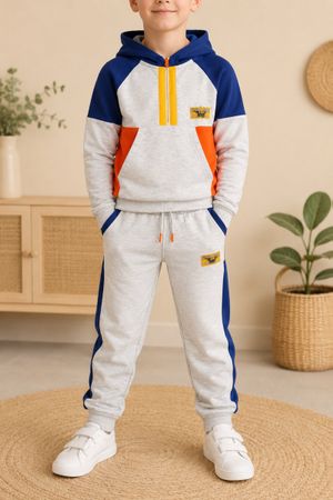 ENSEMBLE JOGGING ENFANT BLEU/GRIS