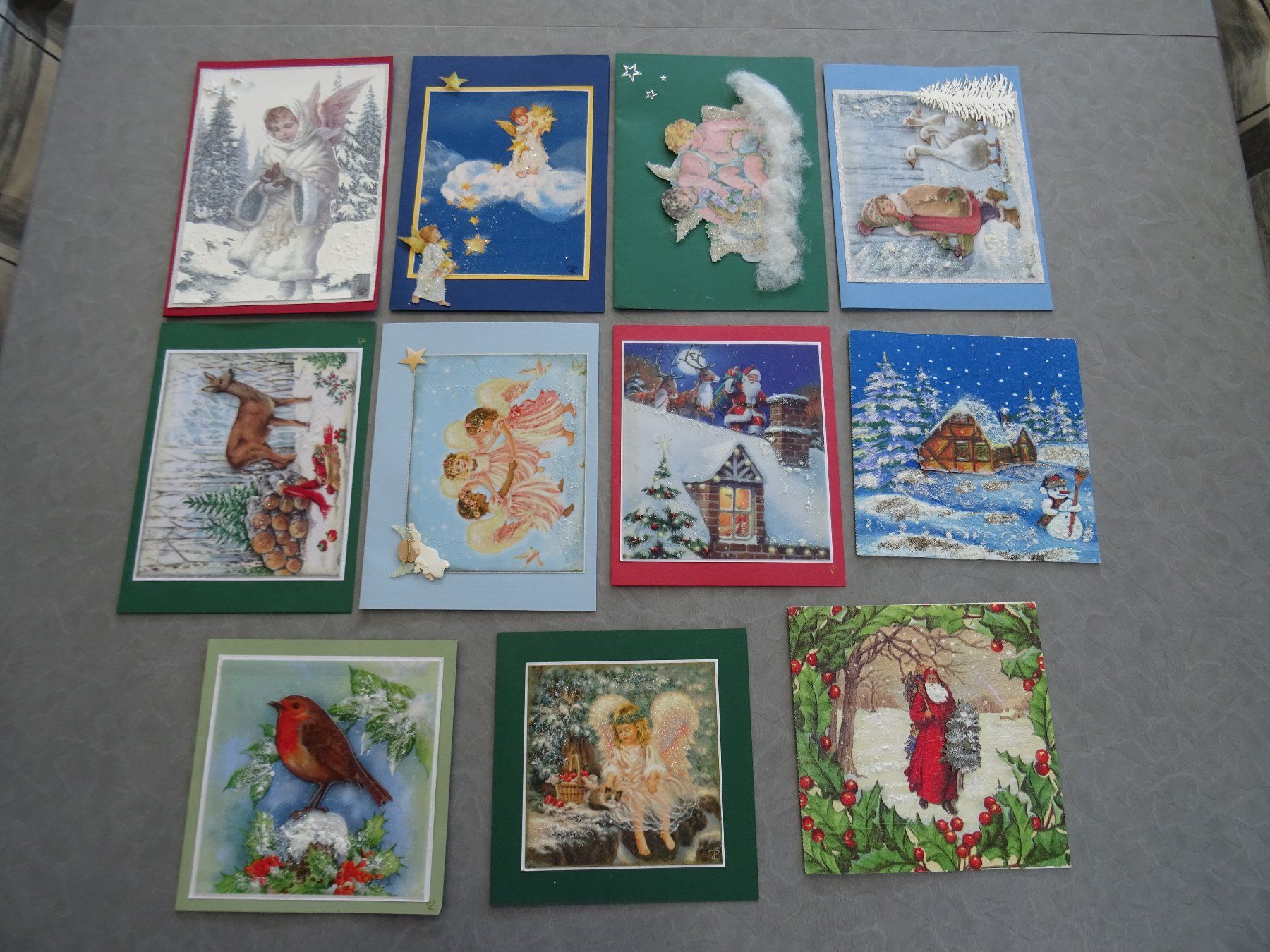 Cartoline: 11 Weihnachtskarten handarbeit – Nuovo (secondo la descrizione) da Rothrist venduto da heinrich1966