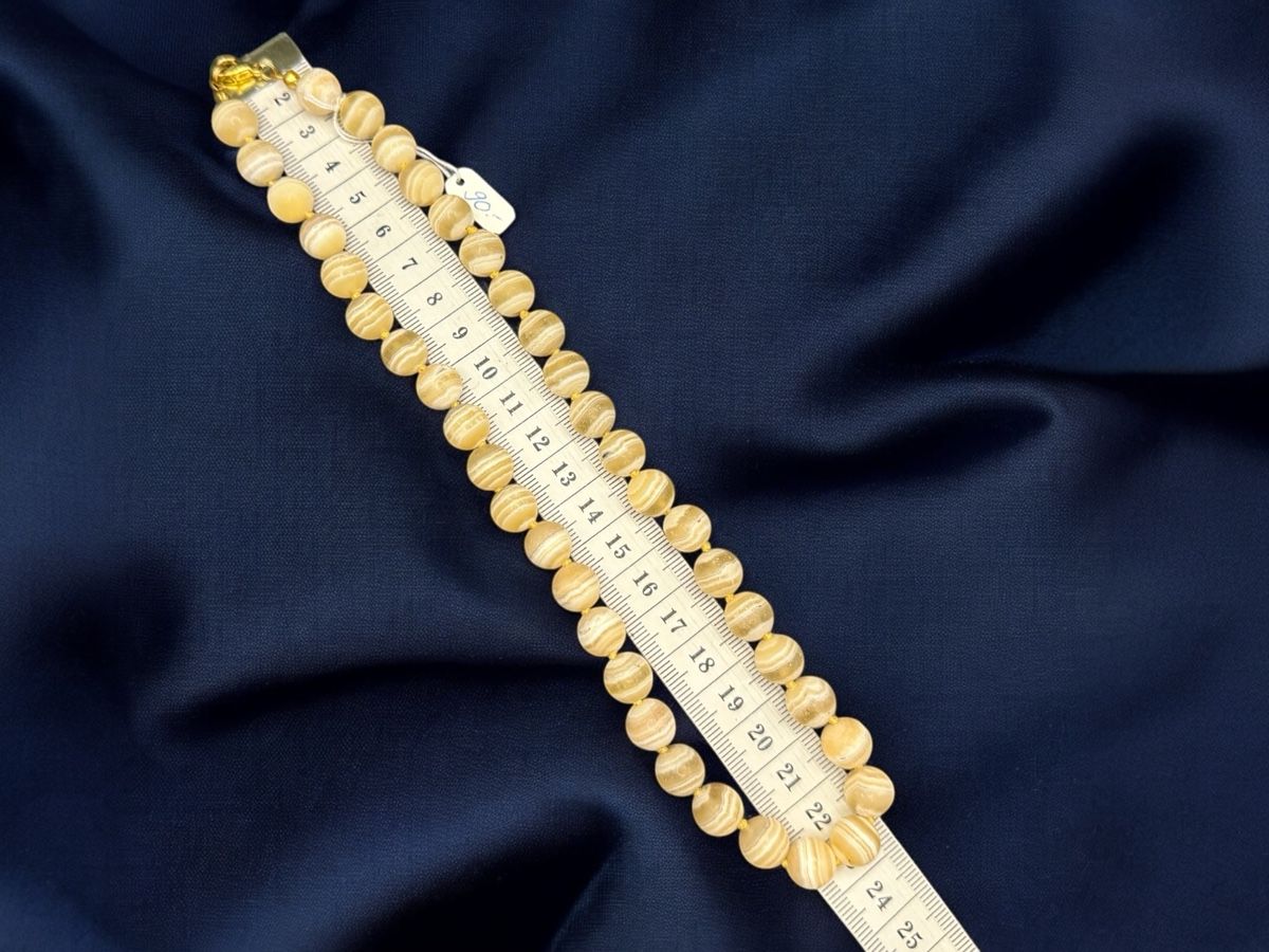 Catenine: Aragonit-Perlenkette, Gelbtöne – Usato da Lamone venduto da LaCantinaMagica 5