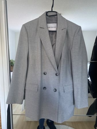 NEU Karo Kauer Blazer/mit viscose Anteil/Grau