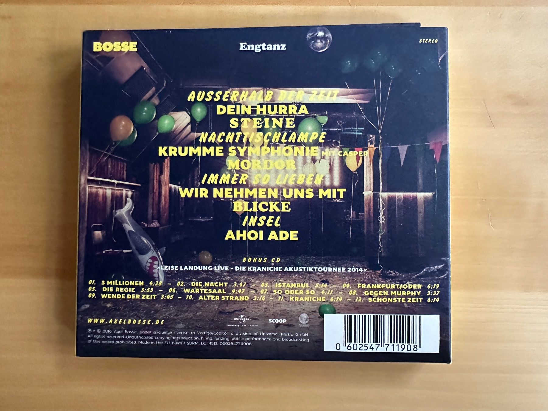CDs: Bosse: Engtanz – D'occasion à Bern par mordswein 1