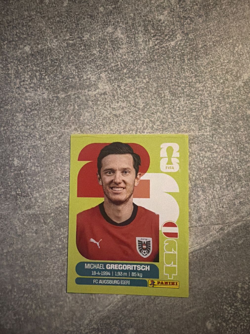 Panini Carte collezionabili: Panini Michael Gregoritsch AUT19 – Usato da Pfeffingen venduto da Fantasy1971