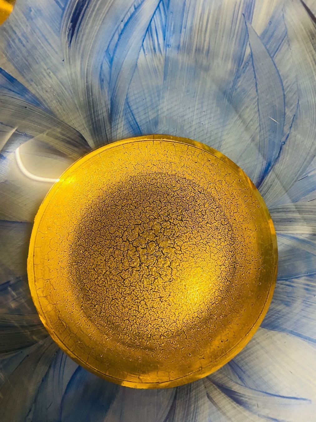 Schalen: Unikat Glas Schale Meeresbrise mit ECHT GOLD ! – Neu (gemäss Beschreibung) aus Gipf-Oberfrick von Iberico 7