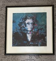 Gerold Hirn  signierte Schubert-Grafik von 1989, Nr. 67/80