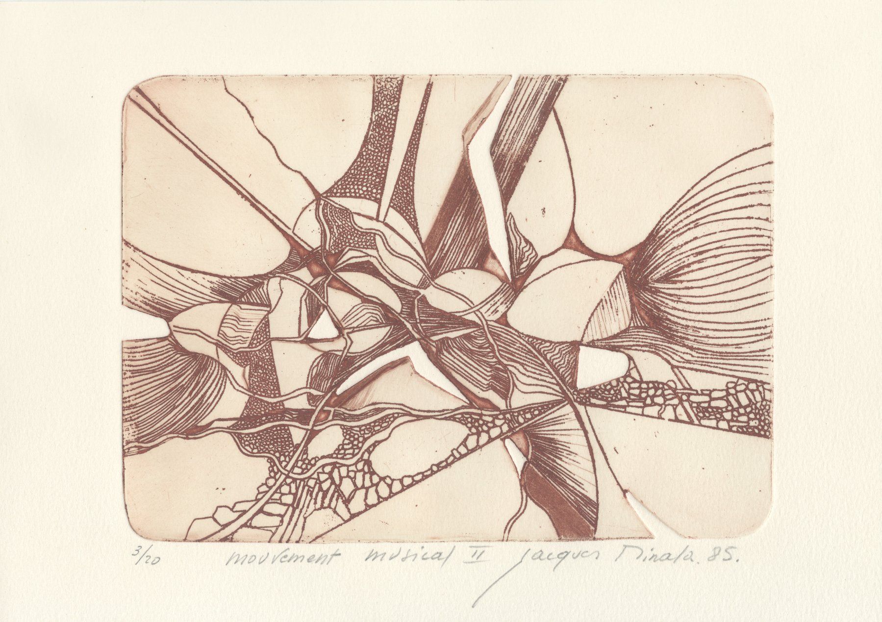Dipinti: MINALA Jacques, 1940  - "mouvement musical II" 1985 – Nuovo (secondo la descrizione) da Biel/Bienne venduto da 07helios032