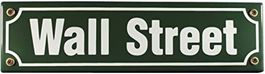 Emailleschild-WALL STREET