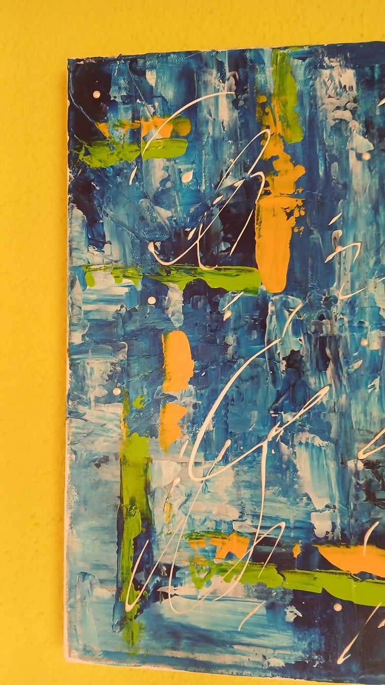 Foto & Immagini: Acrylbild, Handgemalt "Angeregt" – Nuovo (secondo la descrizione) da Udligenswil venduto da Quarz2002 3