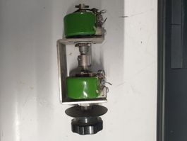 Doppelpotenziometer 2 x 1kOhm/25W mit Verstellknopf Bakelit