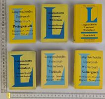 6x Langenscheidt Wörterbuch, DEU zu  ENG/POR/RUM/TÜR/NOR/SPA