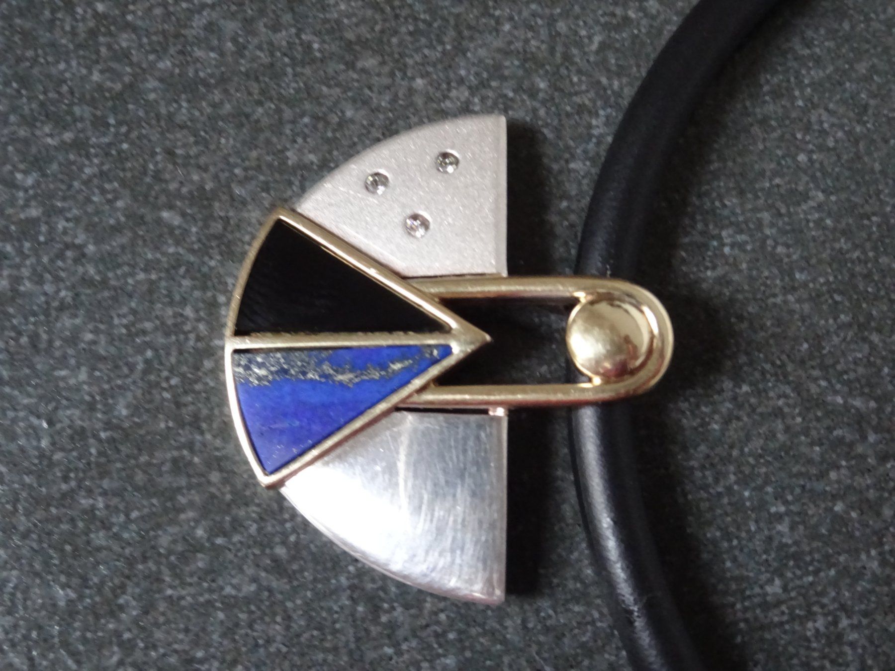 Catenine: Designer Halskette / Onyx & Lapislazuli – Usato da Esslingen venduto da FetteSchnecke 4