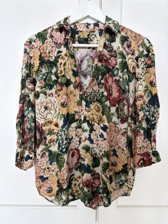 Blouse fleurie style vintage Zara femme - Taille XS