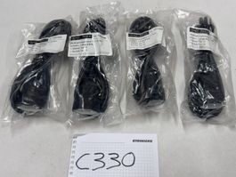 4x Verlängerungs Kabel / Stromkabel 2m schwarz (C330)