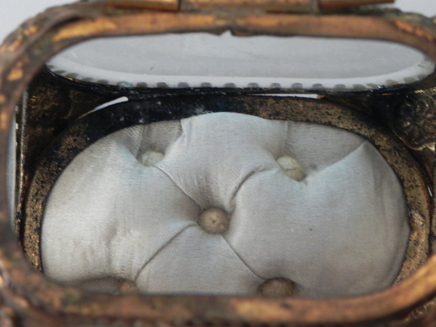 Barattoli: Antike Schmuckdose/Schmuckschatulle Messing / Glas – Usato da Minusio venduto da Lory64 6