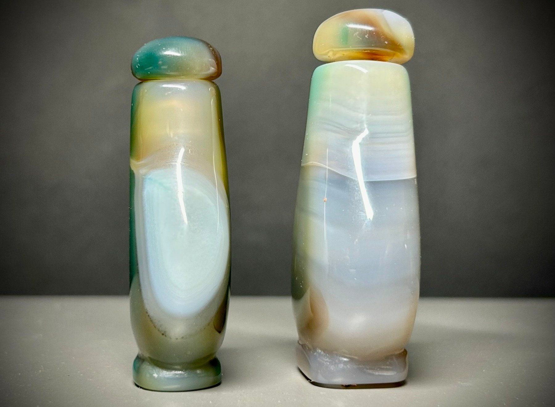 Minerali & Pietre curative: China 2 wunderschöne Achat snuff bottles – Usato da Basel venduto da chinarh891 3