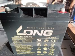 Neuwertige LONG WP30-12TNE 12V 30Ah Batterie für Golf Caddy