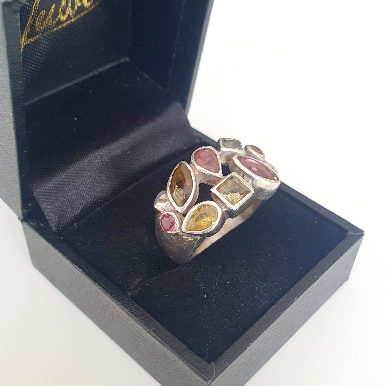Bagues: Statement-Ring ,Ring 925 Silber bunte Steine Grösse 19,7 mm – D'occasion à Kreuzlingen par Wunderkiste123 3