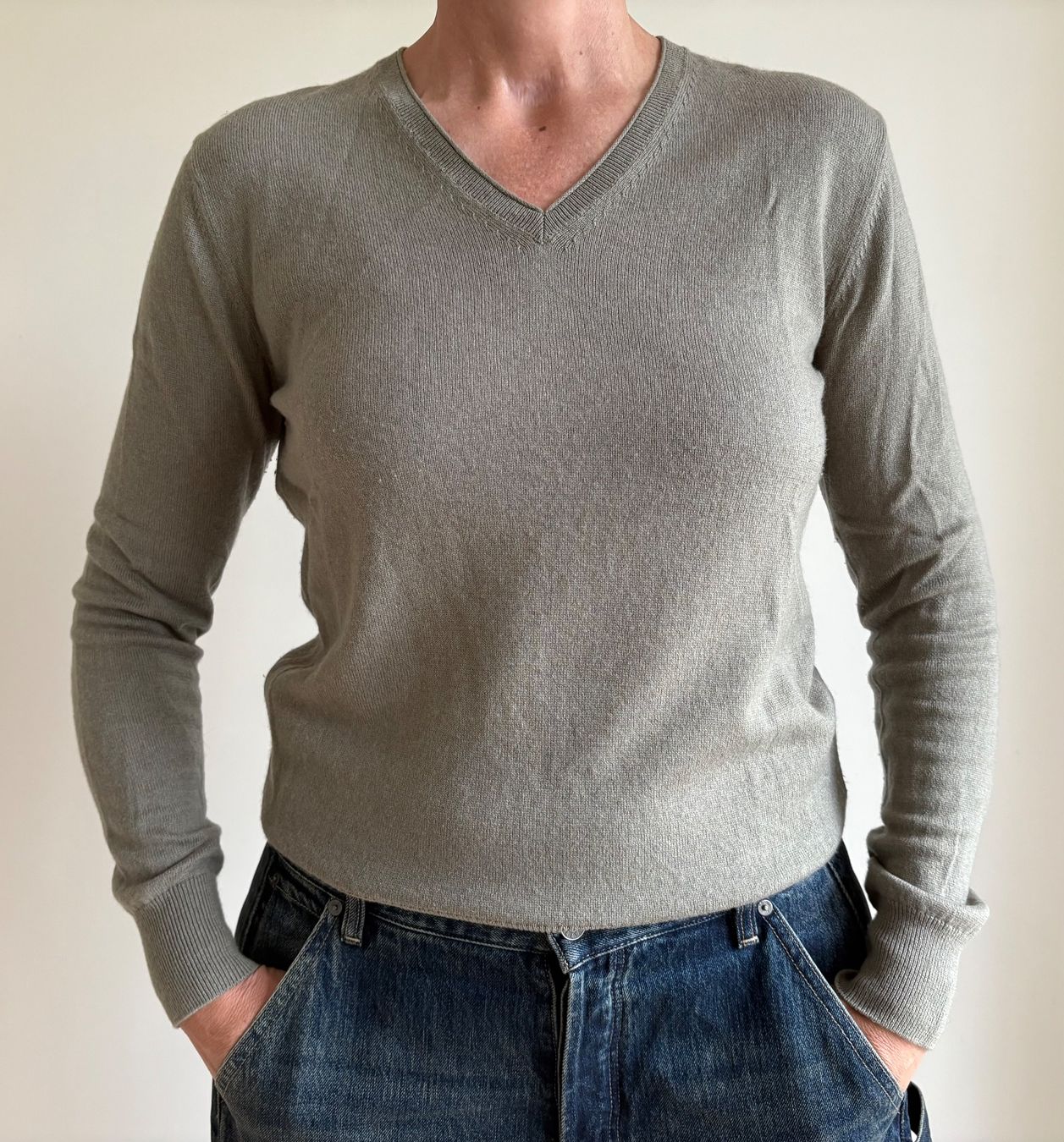 Maglioni & Felpe: Edler Seide-Kaschmir-Pullover Gr. 40 Eukalyptus – Usato da Zürich venduto da wei_8n2l