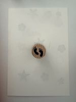 Rubber Stamp: Footprints Motif Craft scrapbooking 