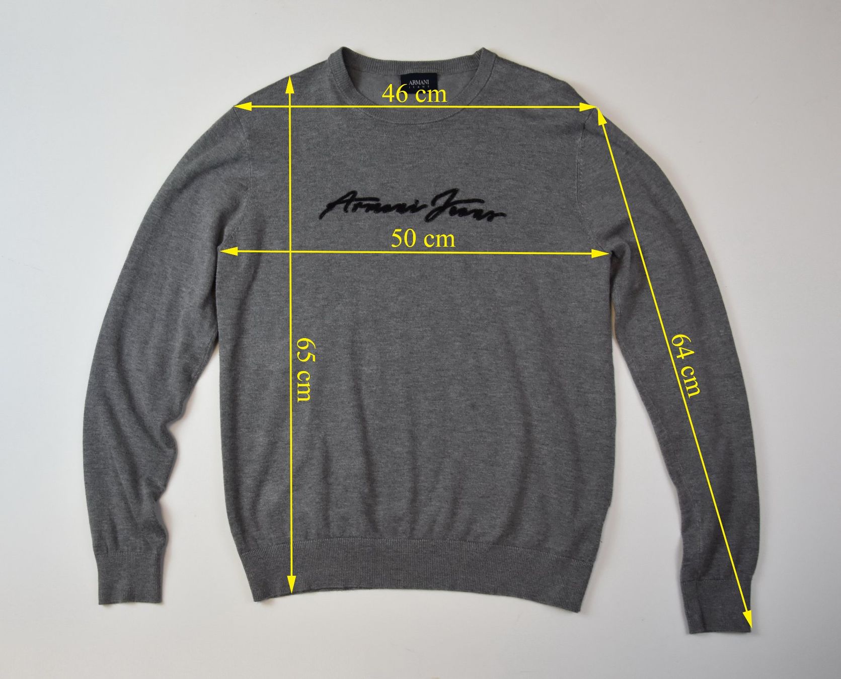Armani Maglioni & Felpe: Armani Jeans Pullover Herren AJ Pullrunder / grau/Gr.S-M – Usato da Wohlenschwil venduto da ABC-Vintage 6