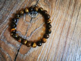 Elegantes Tigerauge Armband, Naturstein, Top Zustand