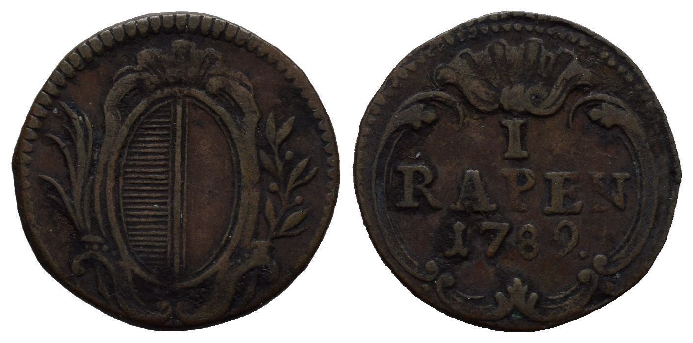 Tutti le monete: Luzern Rappen 1789  /244 – Usato da Trimbach venduto da Solothurn1