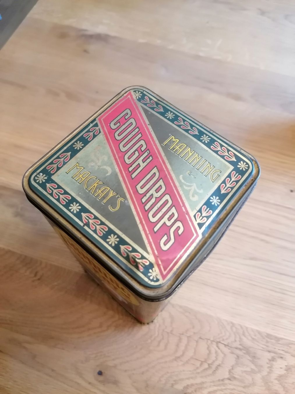 Barattoli: Antike Blechdose - Cough Drops Manning & Mackay's – Usato da Basel venduto da vintagecollector 2
