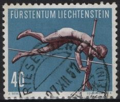 Liechtenstein - Höchstwert 40 Rp. Stabhochspringer