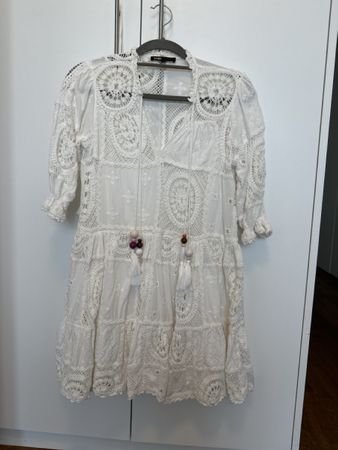 Maje Kleid Weiss Spitze Grösse 34 guter Zustand
