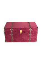 Truhe Vintage mit Stauraum bordeaux 70