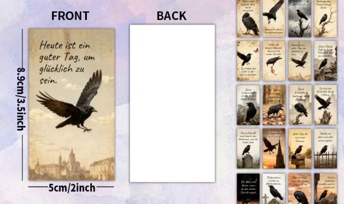 Libri: 100x Affirmationskarten- Krähen- Positiv-Visualisieren – Nuovo e nell'imballaggio originale da Teufenthal AG venduto da MeineSchatztruhe 1
