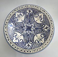 Keramikschale handbemalt blau weiss 
