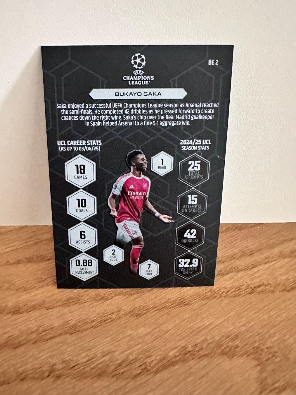 Topps Sammelbilder & Trading cards: TOPPS MATCH ATTAX 25/26 BUKAYO SAKA BLACK EDGE EDITION (BE2) – Gebraucht aus Birr von rhelane 1